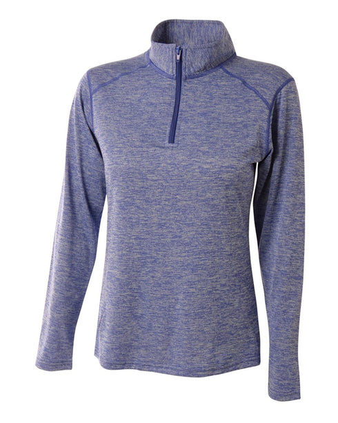 A4 Inspire Space Dye Quarter Zip (NW4010), Color 'Light Blue'